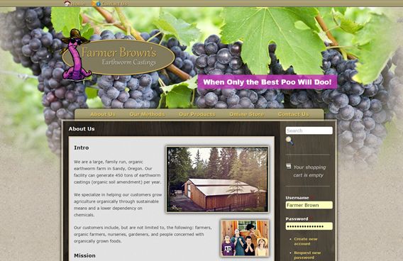 Website - Farmer Brown's Earthworm Castings